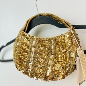 Beaded mini handbag